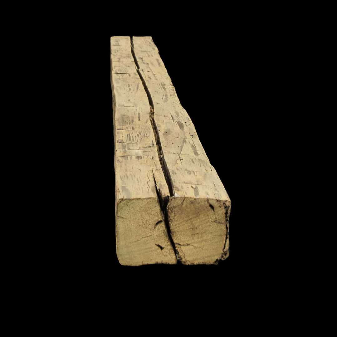 Hand Hewn Wood Mantel - Rustic Fireplace Mantel - 4" x 7" x 87"