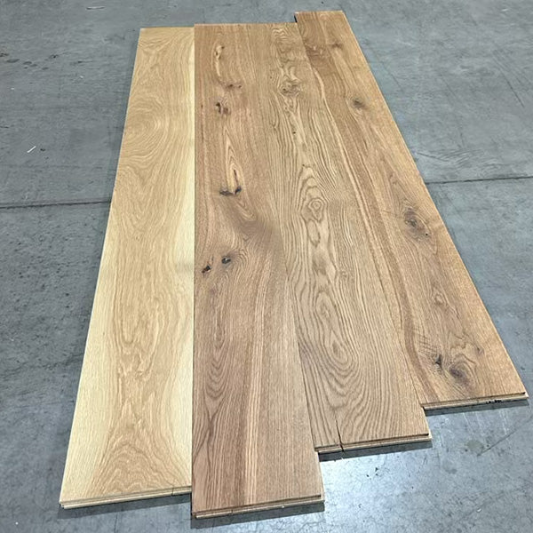 Traditional Plank White Oak 8" Specified Width - Bona "Unfinished" Prefinish