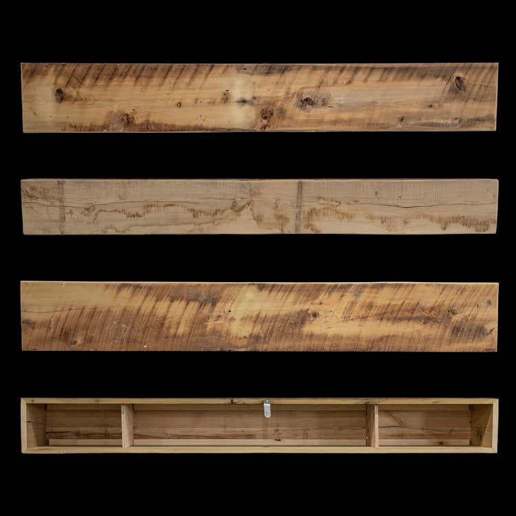 Rough Sawn Wood Box Beam Mantel - Rustic Fireplace Mantel - 8" x 10" x 72"