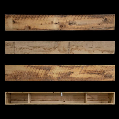 Rough Sawn Wood Box Beam Mantel - Rustic Fireplace Mantel - 8" x 10" x 72"