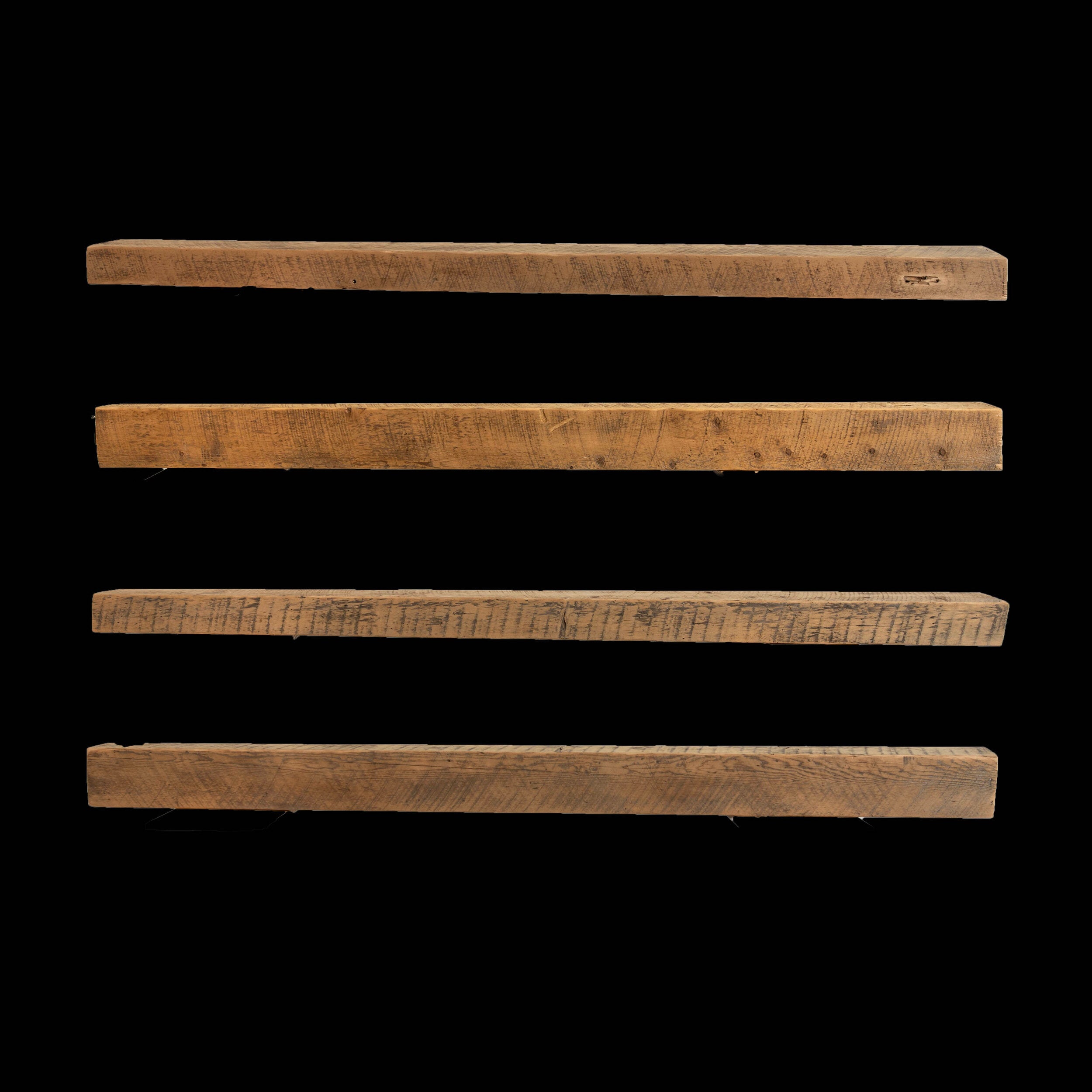 Rough Sawn Wood Mantel - Rustic Fireplace Mantel - 4.5" x 5" x 84"