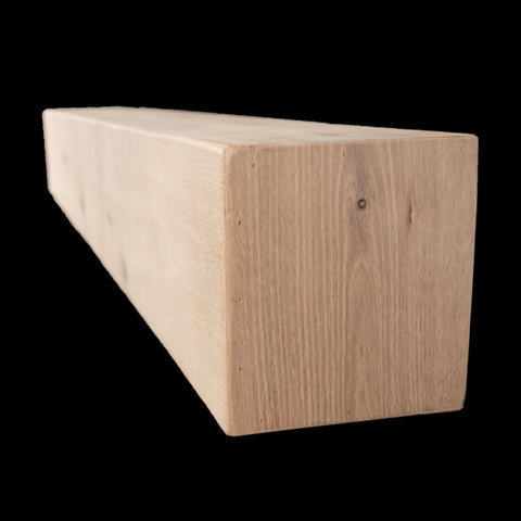 1436 - Custom White Oak Engineered Box Beam Mantel - 7.5" x 8" x 66"