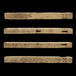 Hand Hewn Wood Mantel - Rustic Fireplace Mantel - 7" x 8.5" x 94"