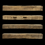 Hand Hewn Wood Mantel - Rustic Fireplace Mantel - 6.5" x 8" x 69"
