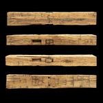 Hand Hewn Wood Mantel - Rustic Fireplace Mantel - 6.5" x 9" x 61"