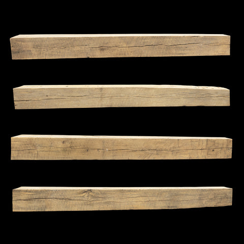 Rough Sawn Wood Mantel - Rustic Fireplace Mantel - 7.5" x 8" x 78"