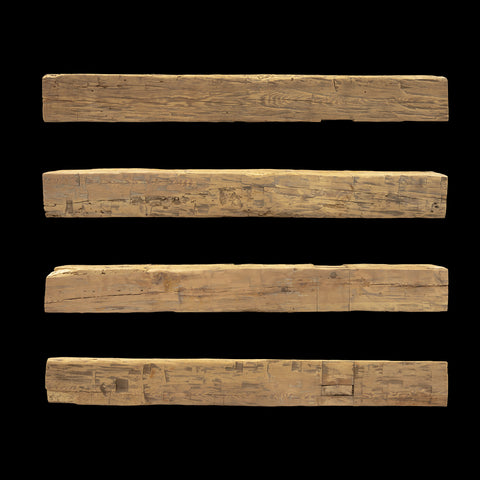 Hand Hewn Wood Mantel - Rustic Fireplace Mantel - 8" x 9" x 73"