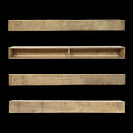 Rough Sawn Wood Box Beam Mantel - Rustic Fireplace Mantel - 7" x 7.5" x 77"