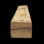 Hand Hewn Wood Box Beam Mantel - Rustic Fireplace Mantel - 6" x 8" x 72"