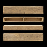 Rough Sawn Wood Box Beam Mantel - Rustic Fireplace Mantel - 7" x 11.5" x 64"
