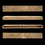 Rough Sawn Wood Box Beam Mantel - Rustic Fireplace Mantel - 6.5" x 11.5" x 84"