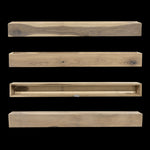 Engineered River Stone Box Beam Mantel - Rustic Fireplace Mantel - 6" x 6" x 58"