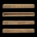 Rough Sawn Wood Box Beam Mantel - Rustic Fireplace Mantel - 6.5" x 7" x 64"
