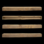 Rough Sawn Wood Box Beam Mantel - Rustic Fireplace Mantel - 6.5" x 6.5" x 80"
