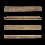 Rough Sawn Wood Box Beam Mantel - Rustic Fireplace Mantel - 5.5" x 8.5" x 70"