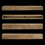 Rough Sawn Wood Box Beam Mantel - Rustic Fireplace Mantel - 6.5" x 8.5" x 69"