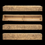Hand Hewn Wood Box Beam Mantel - Rustic Fireplace Mantel - 7.5" x 10" x 67"