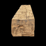 Hand Hewn Wood Box Beam Mantel - Rustic Fireplace Mantel - 7.5" x 10" x 67"