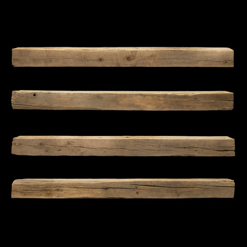 Rough Sawn Wood Mantel - Rustic Fireplace Mantel - 6.5" x 7" x 88"