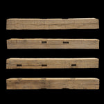 Hand Hewn Wood Mantel - Rustic Fireplace Mantel - 8.5" x 9" x 87"