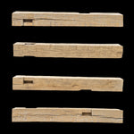 1454 - Hand Hewn Mantel - 7.5" x 7.5" x 64"