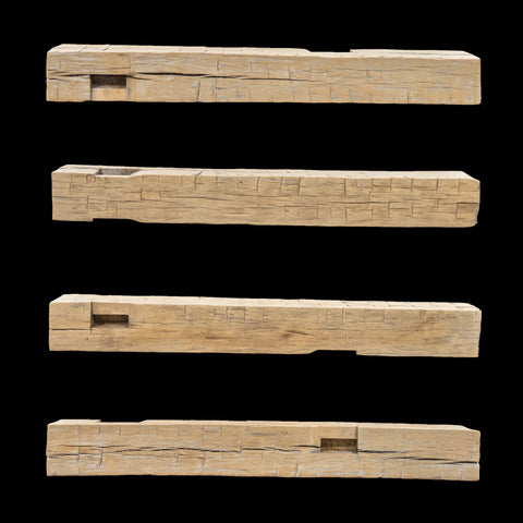 1454 - Hand Hewn Mantel - 7.5" x 7.5" x 64"