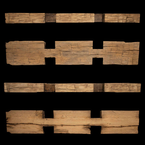 1257 - Hand Hewn Mantel - 6" x 15" x 89"